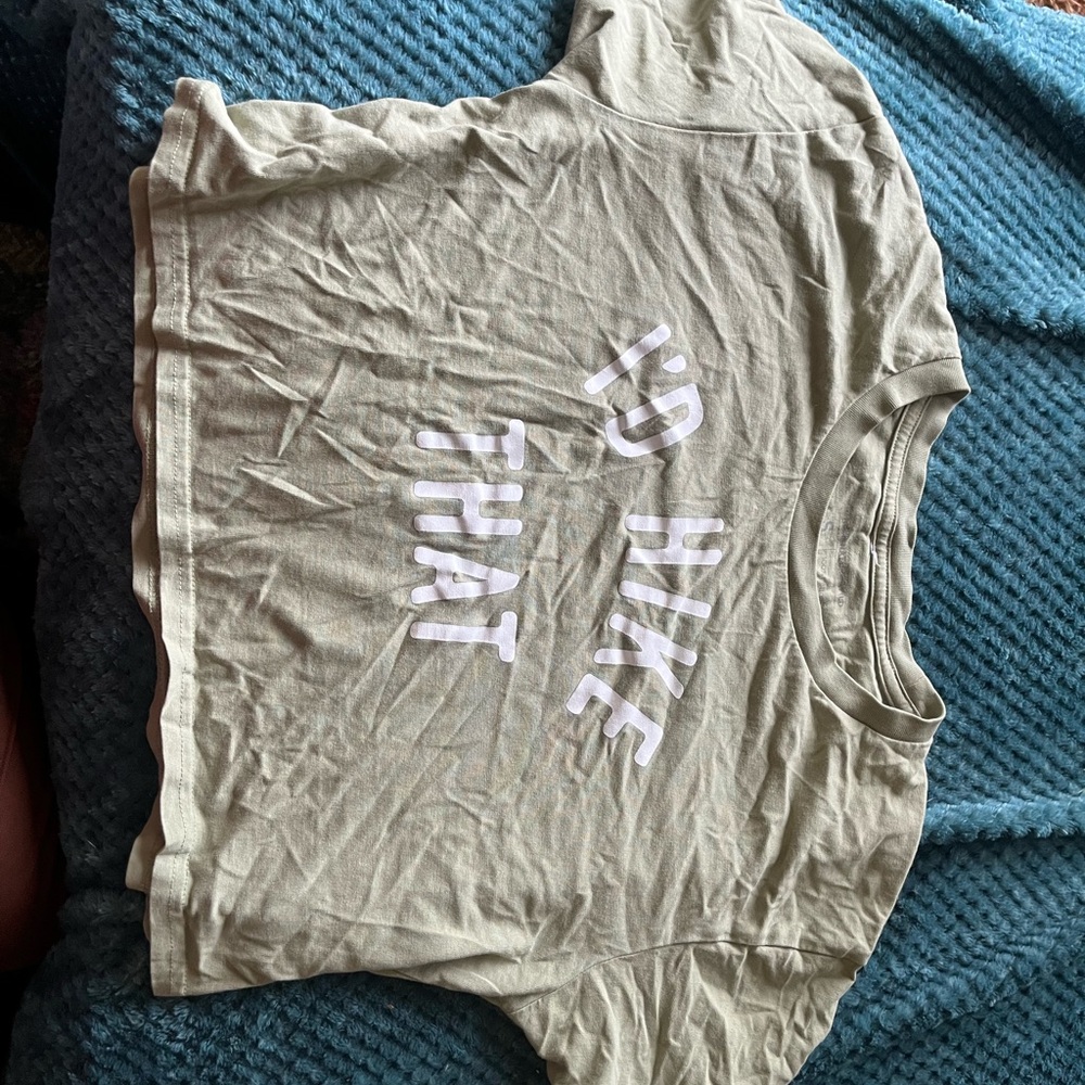 Crop Green Graphic T-Shirt